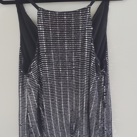 Elloquii Silver Draping Sequence Shimmer Top - Picture 3 of 3